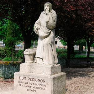 Statue de Dom Pérignon Sainte-Ménehould